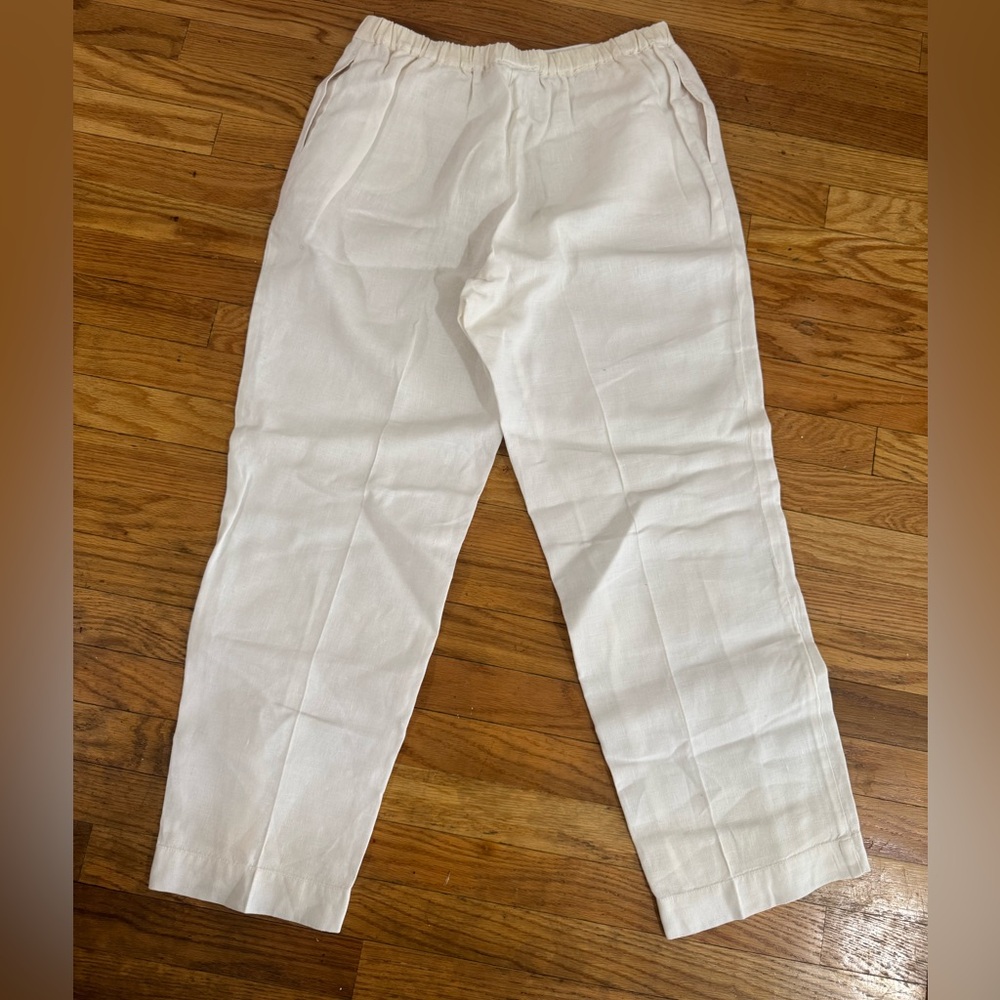 J. Jill Love Linen Pants – White - Picture 3 of 7